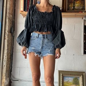 POL black rouched top